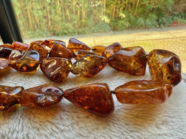 Long Honey Amber NECKLACE