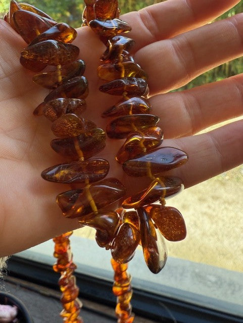 Earth Long Amber Strand