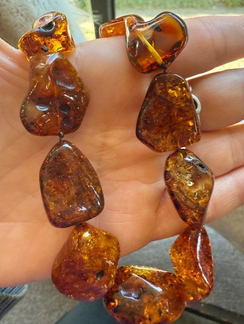 Long Honey Amber NECKLACE