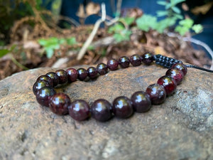 Adjustable Garnet Bracelet