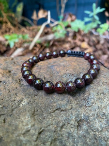 Adjustable Garnet Bracelet