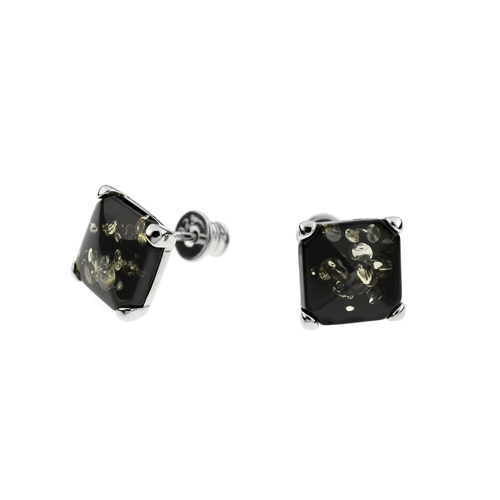 Green Baltic Amber earrings