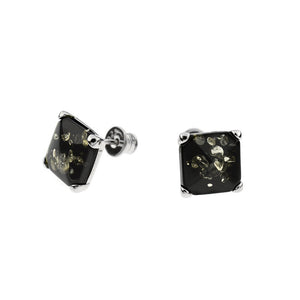 Green Baltic Amber earrings