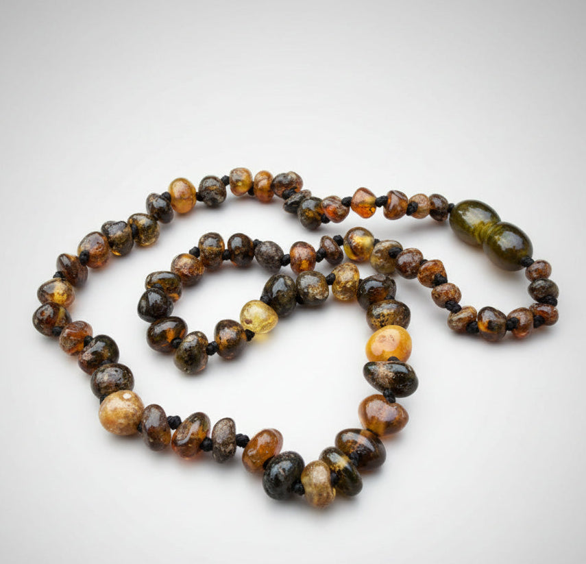 Green Amber Teething Necklace