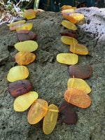 Load image into Gallery viewer, Golden Glow: Flat Beads Amber Necklace
