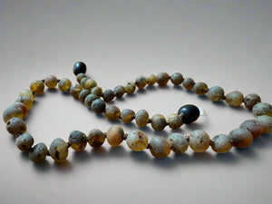 Green Raw Baltic Amber Necklace