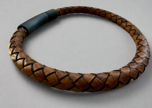 Men's leather rope bracelet