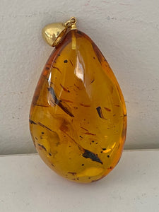 Large Amber Stone Pendant