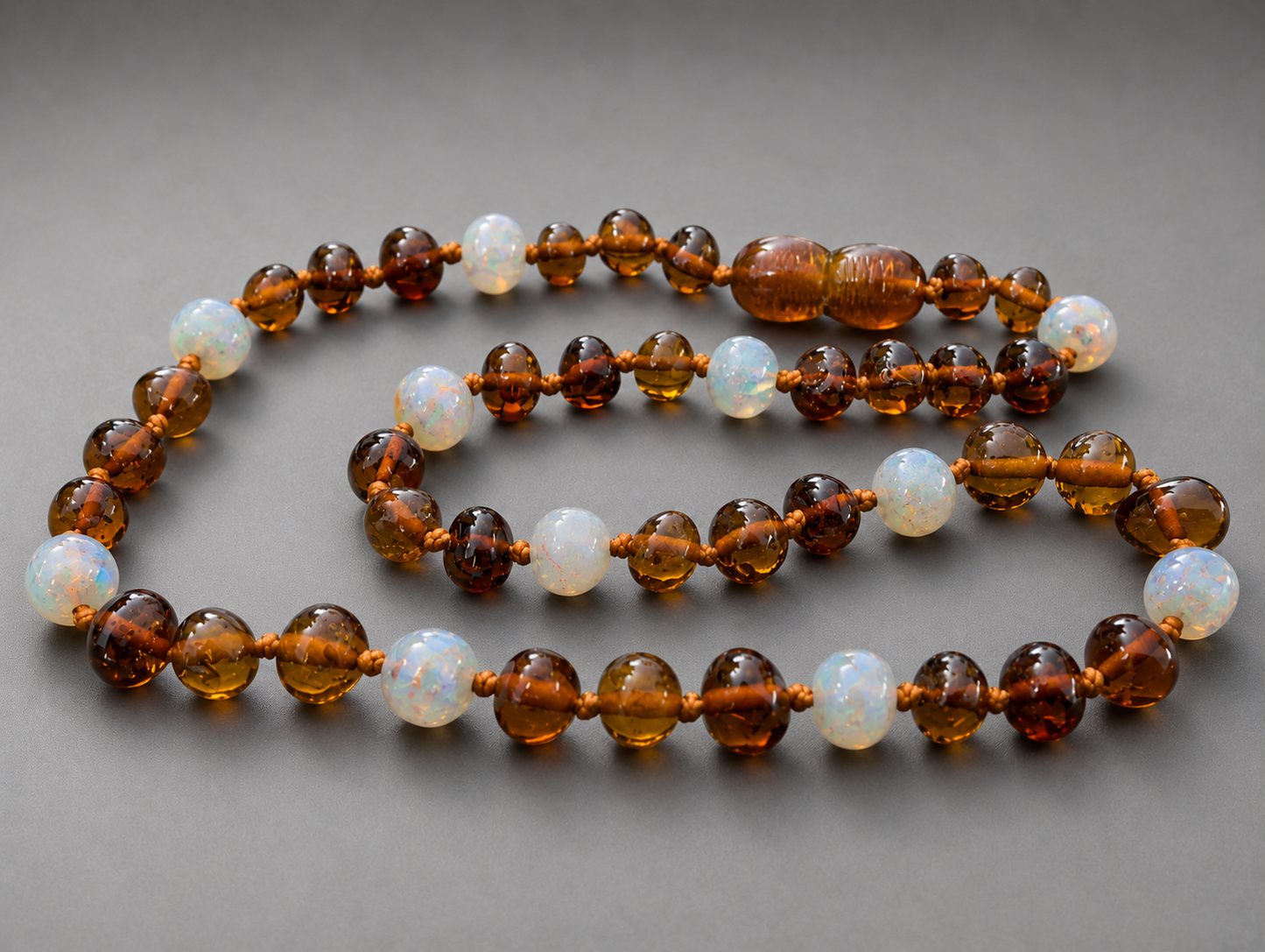October Birthstone Baby Amber Necklace
