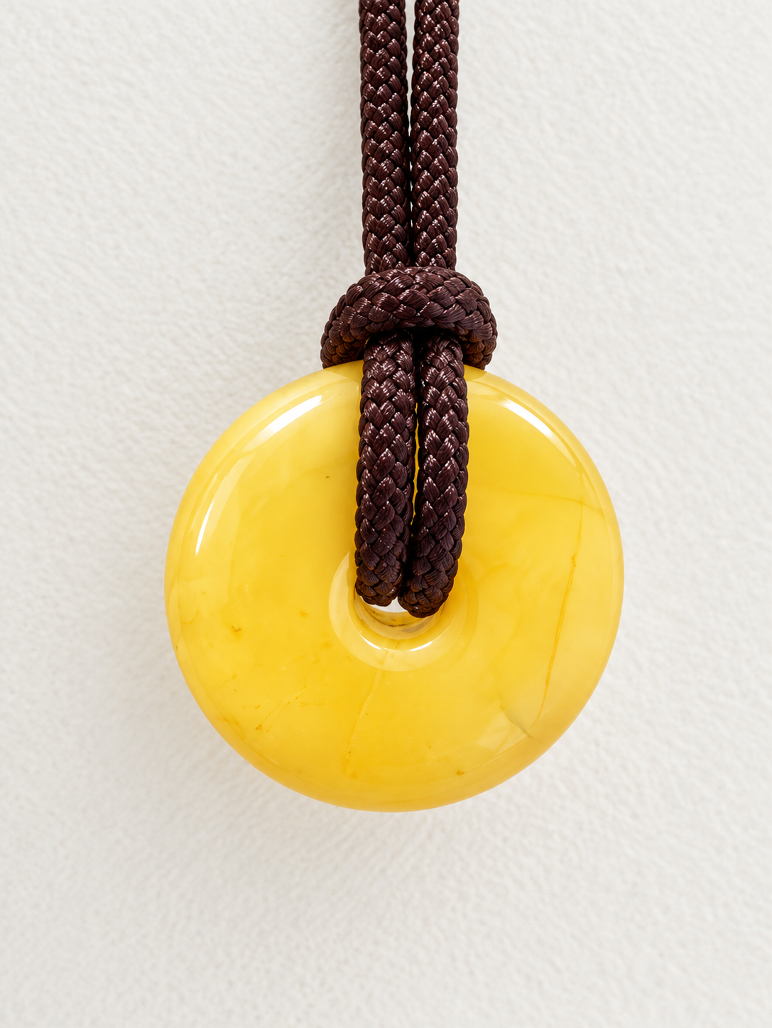 Milky Amber Donut Pendant