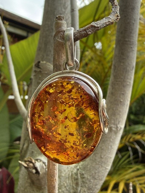 Statement Amber Pendant