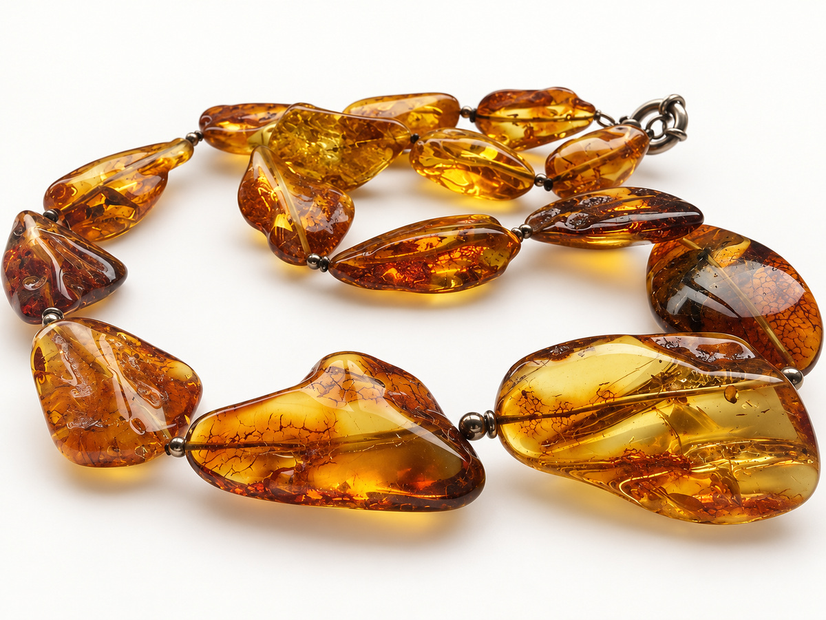 Long Honey Amber NECKLACE