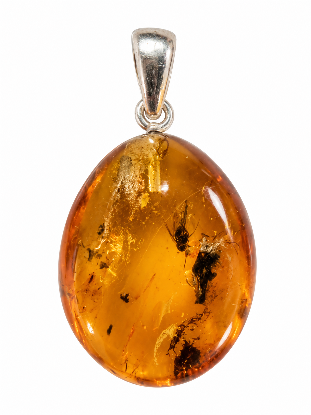 Dainty Baltic Amber Pendant with Insect Inclusion