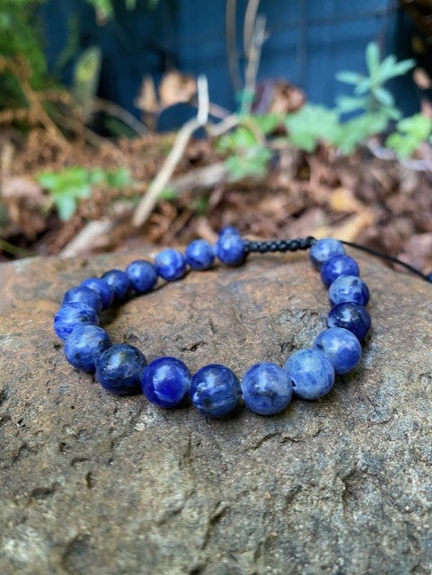 Sodalite Beaded Men's Bracelet