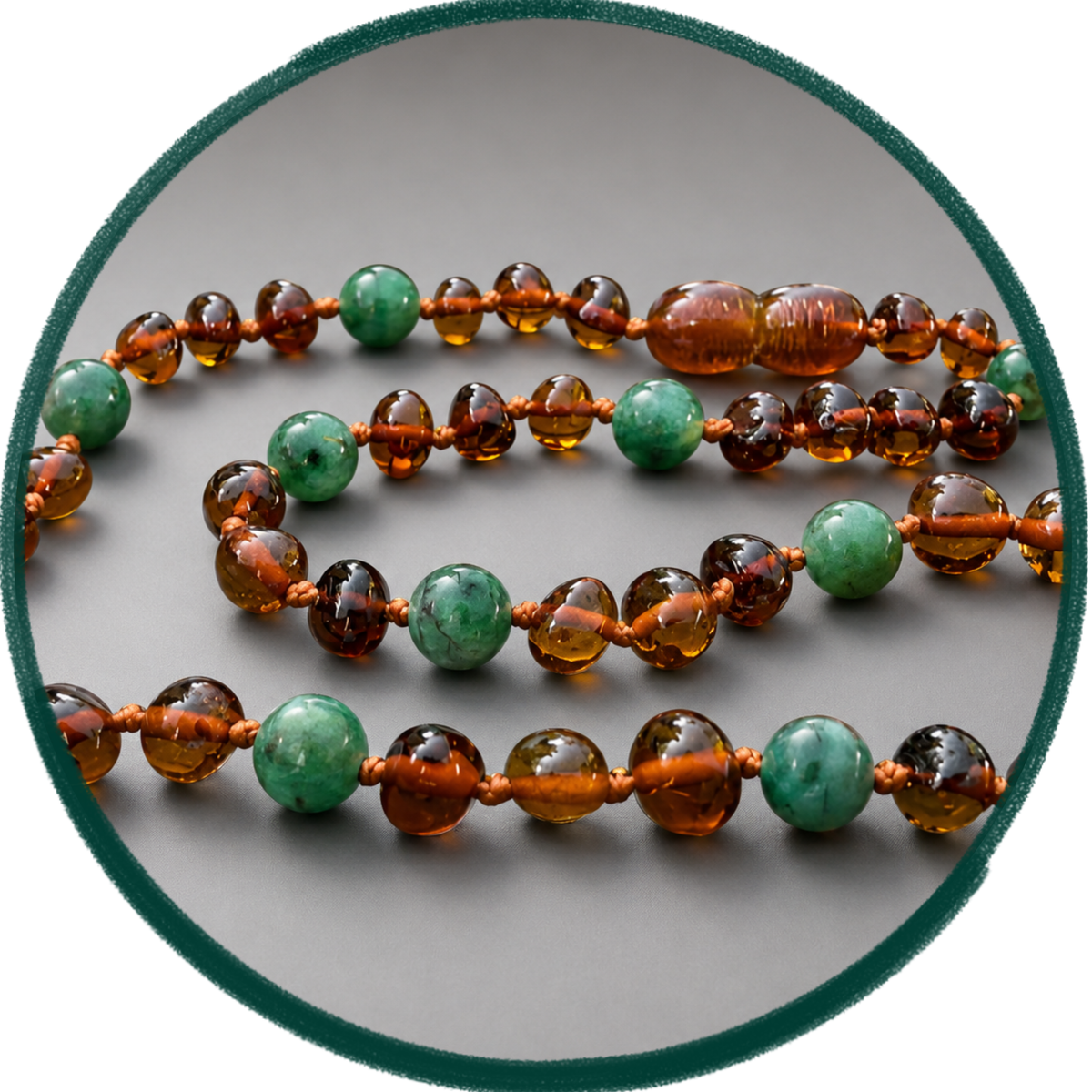 May Birthstone Baby Amber Necklace