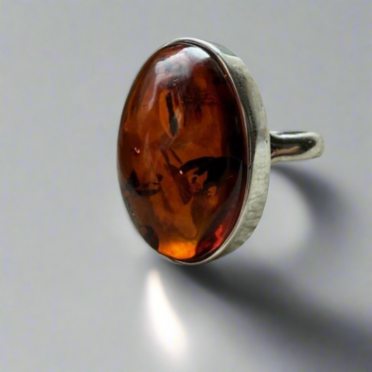 Cognac Amber Ring