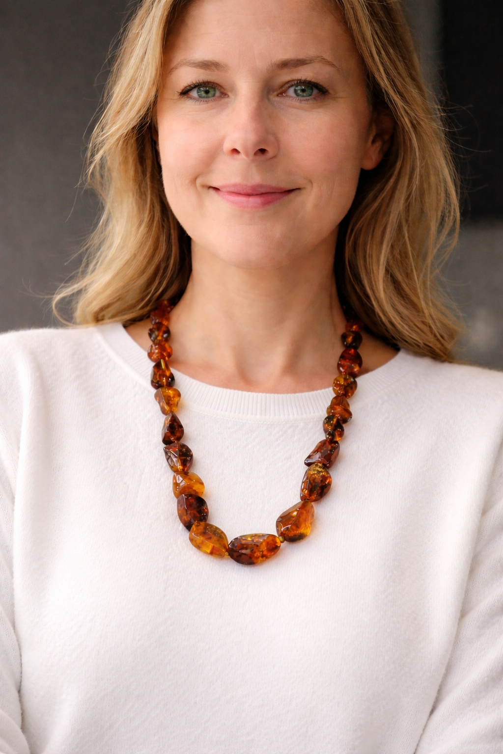 Long Honey Amber NECKLACE