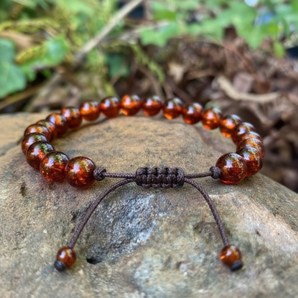 Adjustable amber bracelet