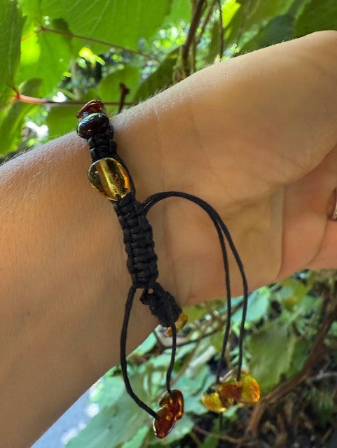 Adjustable Mixed Amber Bracelet