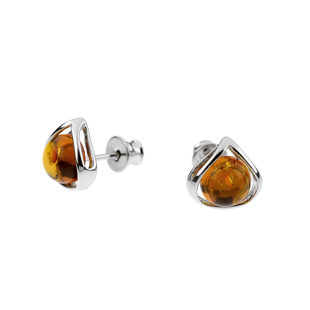 Cognac Baltic Amber Earrings