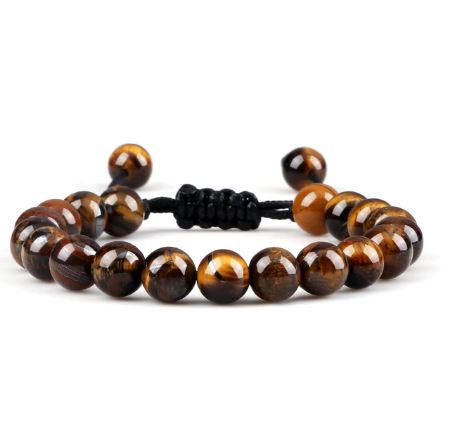 Tiger Jade Beaded Bracelet