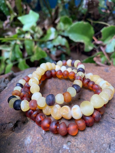 Raw Amber Men's Bracelet