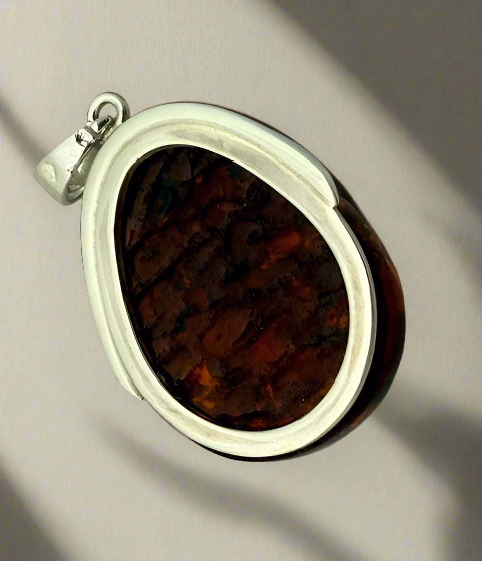 Sterling Silver Amber pendant