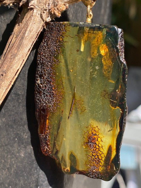 Raw Baltic Amber Pendant