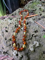 Load image into Gallery viewer, Lemon and Cognac Amber necklace
