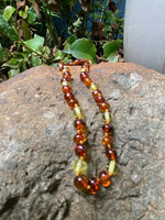 Load image into Gallery viewer, Lemon and Cognac Amber necklace
