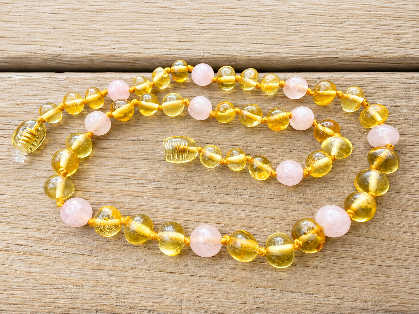 Amber Rose quartz Baby necklace