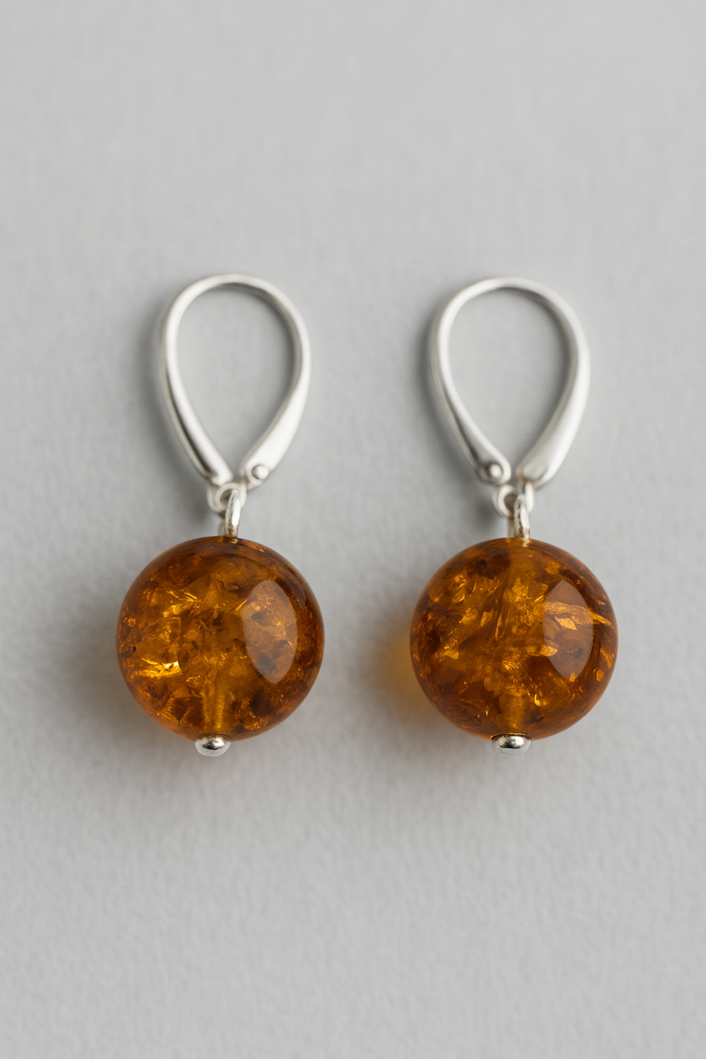 Drop Wave Amber earrings