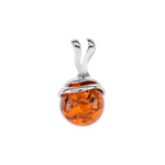 Load image into Gallery viewer, Silver Dangling Amber Earrings
