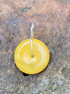 Milky Amber Donut Pendant