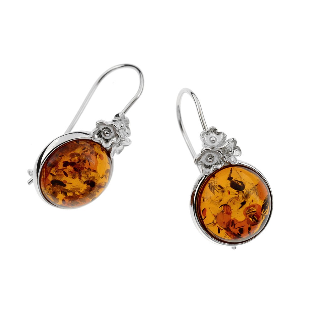 Cognac Amber Earrings
