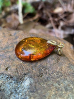 Load image into Gallery viewer, Cognac  amber pendant
