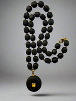 Load image into Gallery viewer, Sculpted Amber Pendant Necklace
