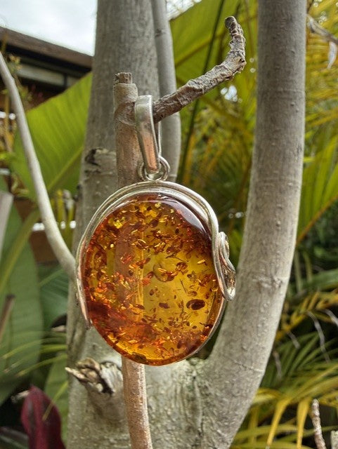 Statement Amber Pendant