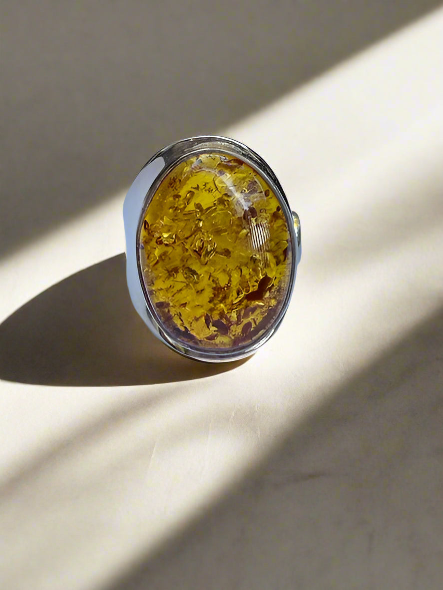 Modern Amber ring