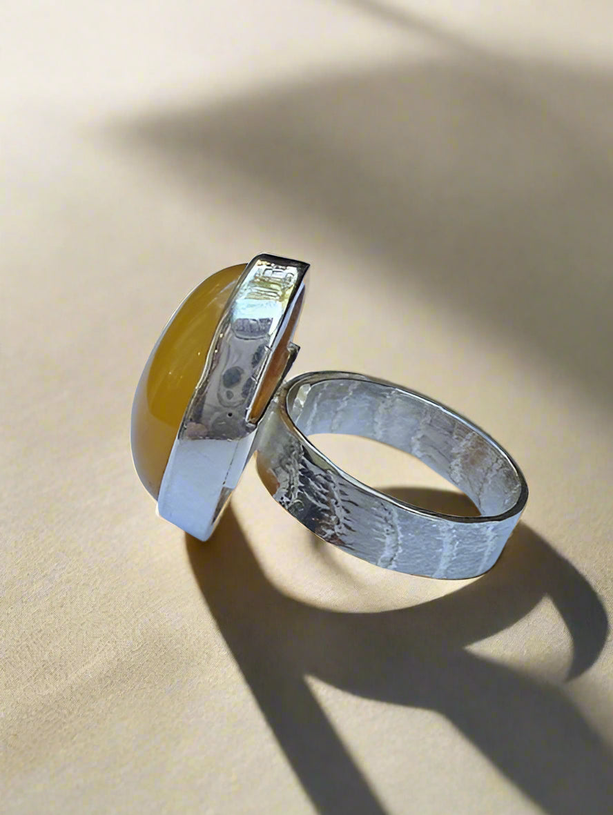Milky Amber ring