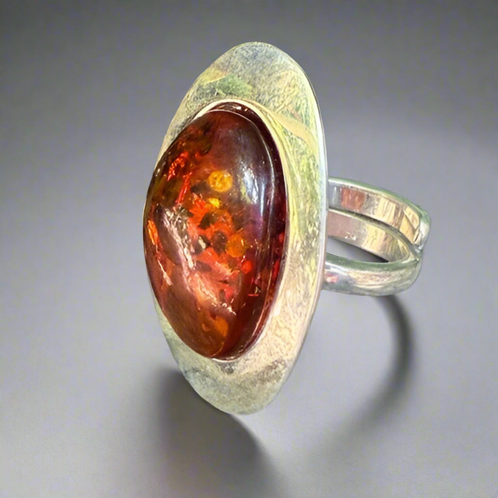 Oval Amber ring