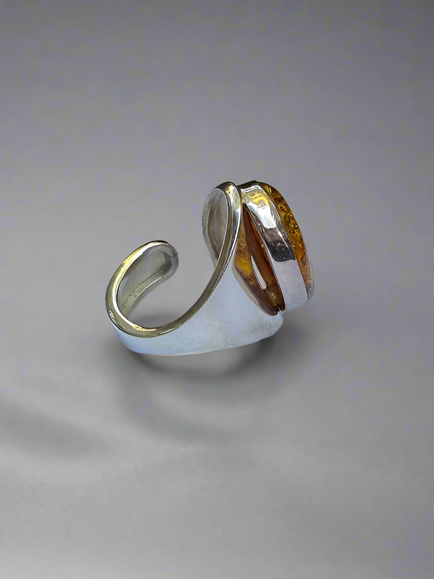 Modern Amber ring