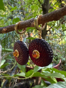 Artisan Amber Earrings