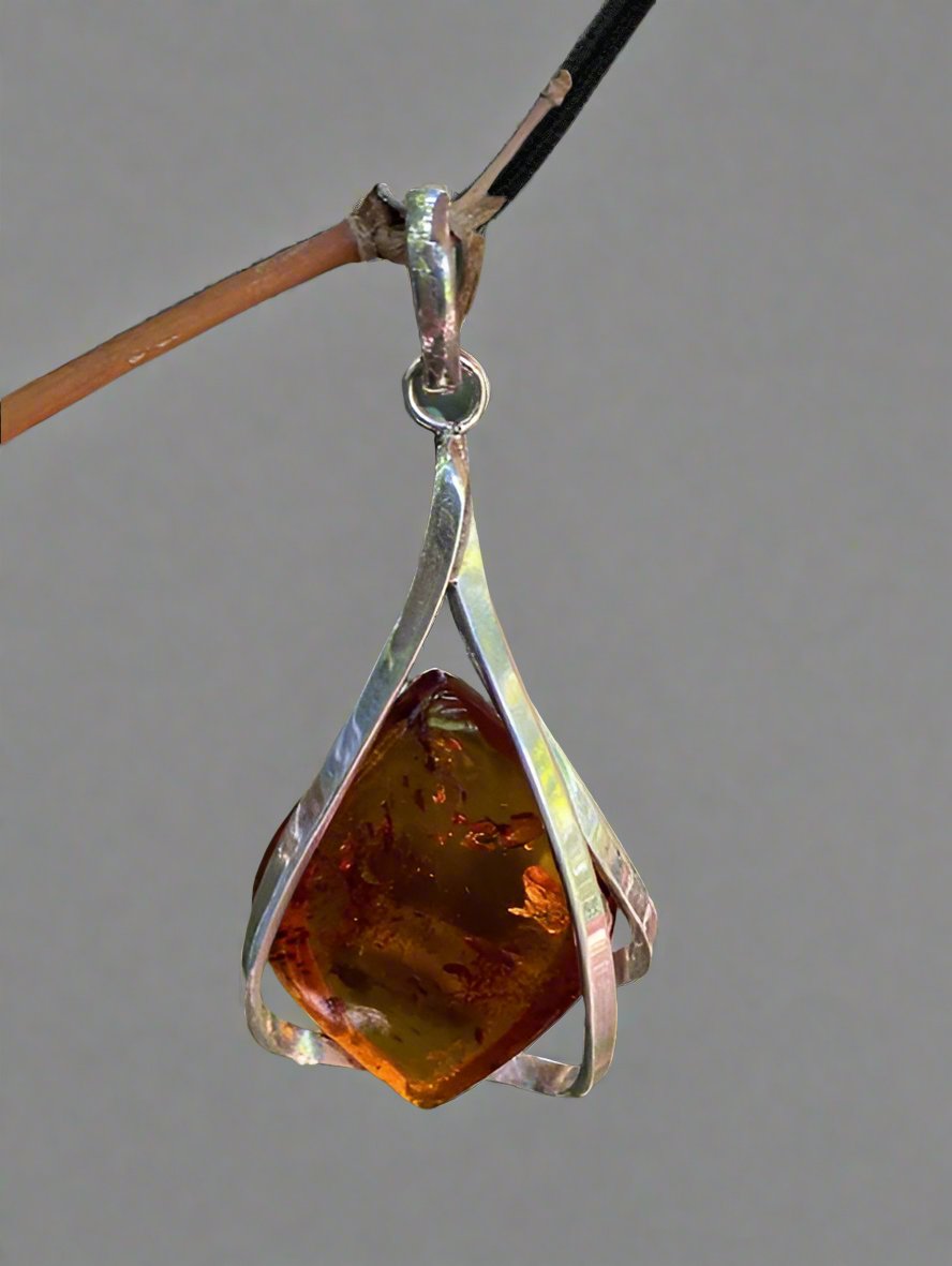 Golden Glow Amber Pendant