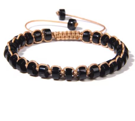 Black Agate Men's Bracelet