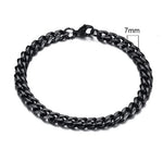 Load image into Gallery viewer, Men&#39;s Black Chain Bracelet 7 mm
