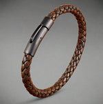 Load image into Gallery viewer, Men&#39;s leather rope bracelet
