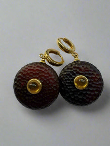 Artisan Amber Earrings