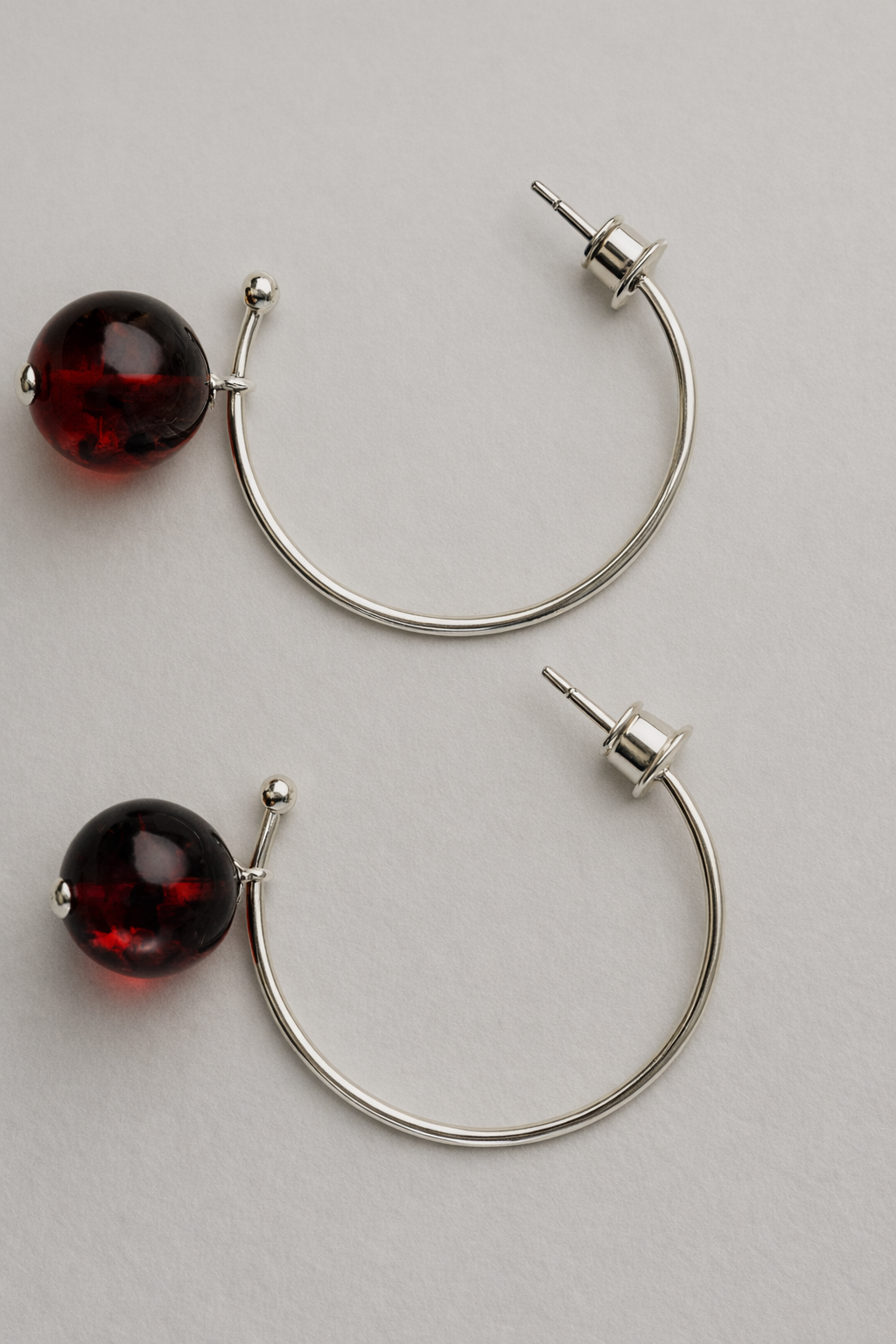 Half Hoops  Amber earrings