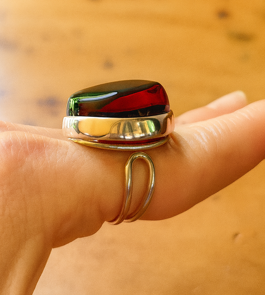 Cherry Amber Ring